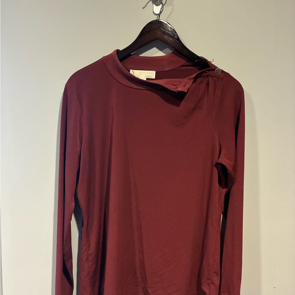 MICHAEL Michael Kors Burgundy Long Sleeve Top